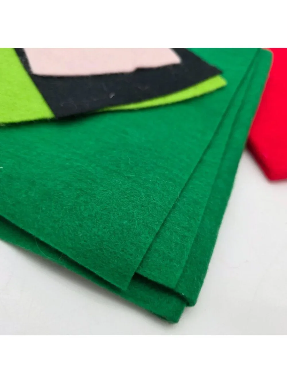 Christmas Craft Felt Sheets & Red Poinsettia Cutouts Assorted Colors Holiday - Picture 4 of 8